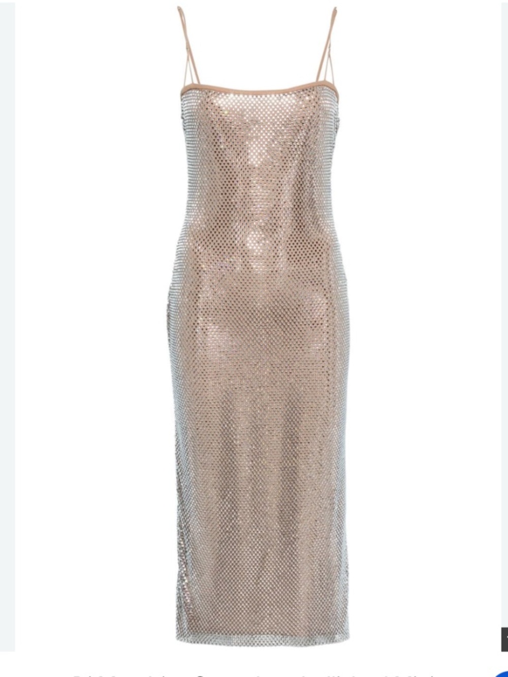 GIUSEPPE DI MORABITO Crystal Mesh Midi Dress